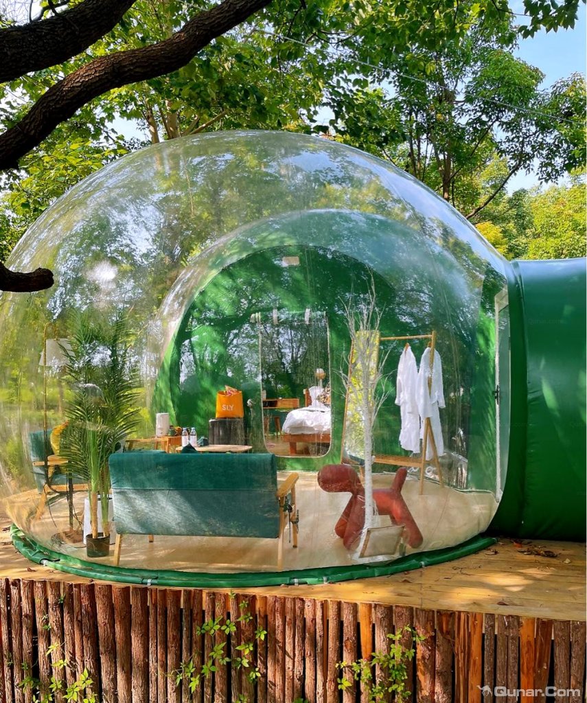 详情因受疫情影响临时选的崇明短途旅行,约上4个家庭一起入住泡泡屋